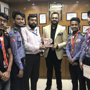 Rover Moot 2024 Achievement to Give Daffodil Polytechnic Rover Scout Group Committee President & Principal of DPI
